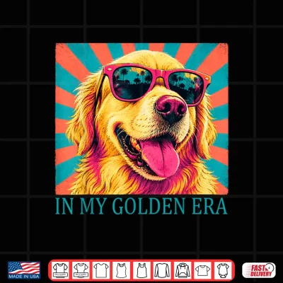 Design Funny in My Golden Retriever Era Cool Dog Mom Graphic Shirt