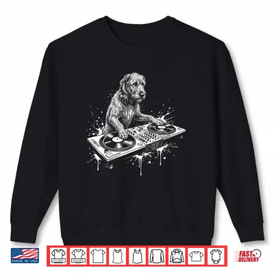 Sweatshirt Irish Wolfhound DJ Dog Lover Graphic Performance Shirt
