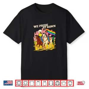 We Pride At Dawn Vintage Lesbian Lgbtq Western Cowgirl Shirt