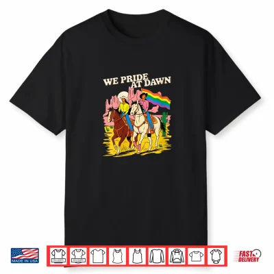 We Pride At Dawn Vintage Lesbian Lgbtq Western Cowgirl Shirt