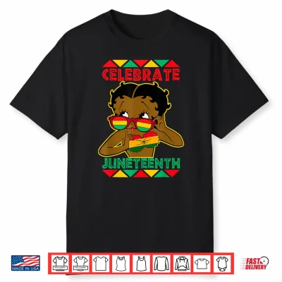 Black Girl Celebrate Juneteenth 1865 African Pride Kids Shirt