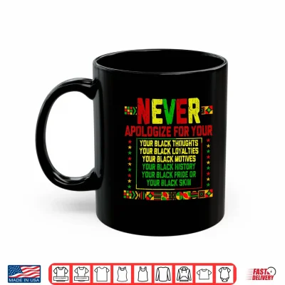 Mug Dont Apologize for Your Blackness Juneteenth Afro African Shirt
