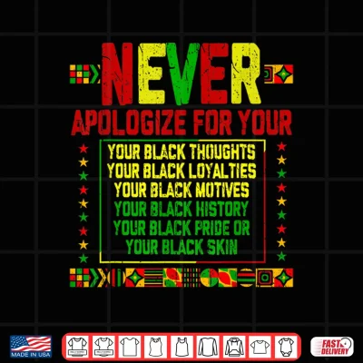 Design Dont Apologize for Your Blackness Juneteenth Afro African Shirt