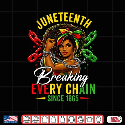 Design Breaking Every Chain Since 1865 Juneteenth Freedom Women Shirt