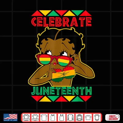 Design Black Girl Celebrate Juneteenth 1865 African Pride Kids Shirt