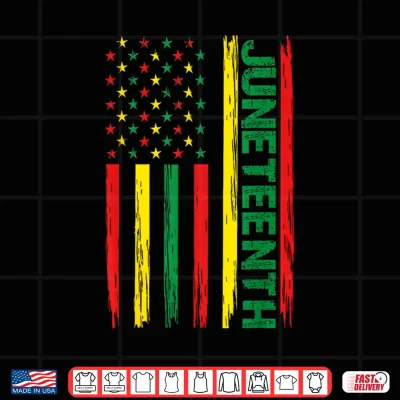Design Juneteenth 1865 African Americans Flag Celebration Shirt