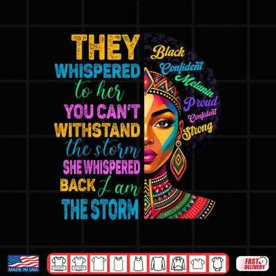 Design Juneteenth 1865 Storm African American Afro Black Women Girl Shirt