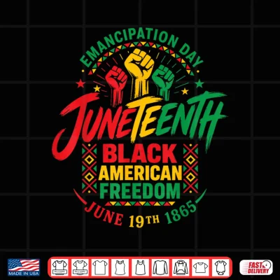 Design Juneteenth African 1865 American Freedom Black History Shirt