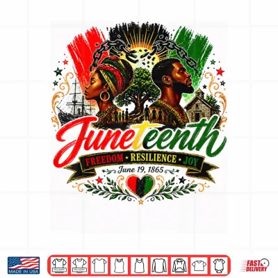 Design Juneteenth Black American Feedom 1865 Juneteenth Men Women Shirt