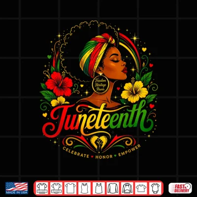 Design Juneteenth Black History Melanin Queen Shirt