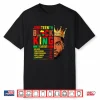 Juneteenth Black King Nutrition Facts Pride African Afro Men Shirt