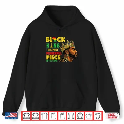 Hoodie Juneteenth Black King Black History Month African Dad Men Shirt