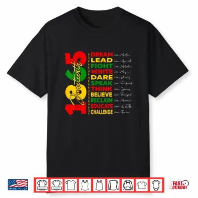 Juneteenth Dream Like Leaders African Afro Black Men Women Shirt