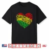 Juneteenth Heart Black History Afro American African Women Shirt