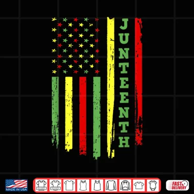 Design Juneteenth Freedom Day 1865 African American Flag Men Women Shirt