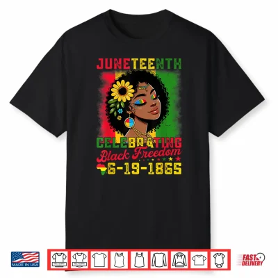 Juneteenth Shirts Women Celebrating Black Freedom Day 1865 Shirt