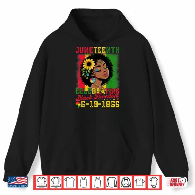 Hoodie Juneteenth Shirts Women Celebrating Black Freedom Day 1865 Shirt