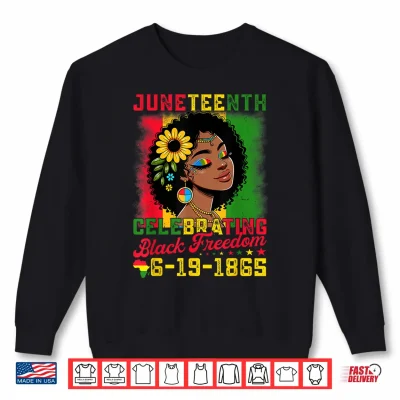 Sweatshirt Juneteenth Shirts Women Celebrating Black Freedom Day 1865 Shirt