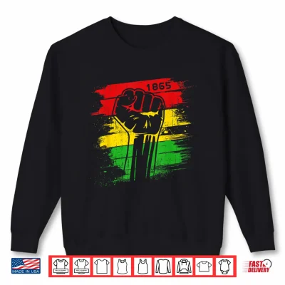 Sweatshirt Vintage Juneteenth 1865 Black African American Men Women Shirt