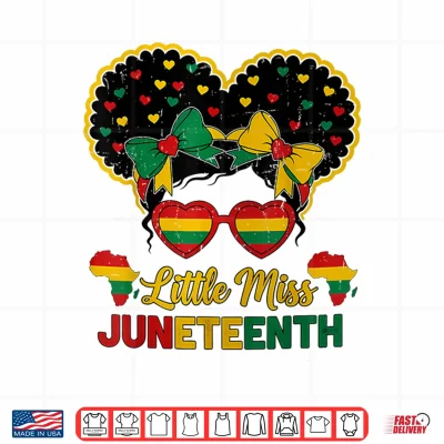 Design Afro Black Girl Juneteenth 1865 African Pride Celebration Shirt