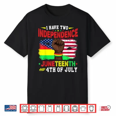 Juneteenth 1865 African American Flag 4Th Of July Black Men Shirt