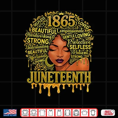 Design Juneteenth 1865 Freedom Black Queen Women Juneteenth Shirt