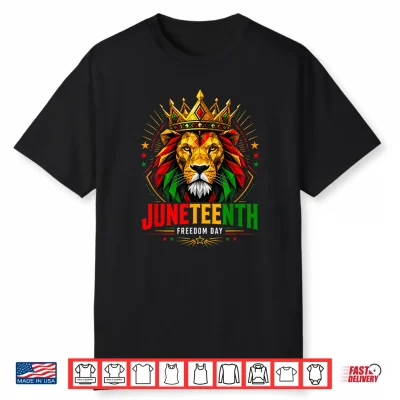 Juneteenth Black History Lion Black Freedom 1865 Men Women Shirt