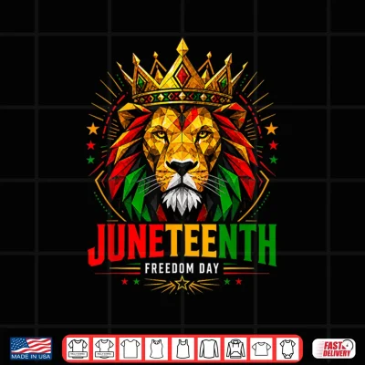 Design Juneteenth Black History Lion Black Freedom 1865 Men Women Shirt