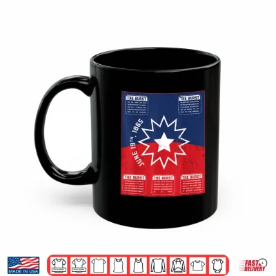 Mug Juneteenth Flag Black Freedom Day 1865 African Men Women Shirt