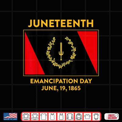Design Juneteenth Emancipation Day Black History Flag June 19 1865 Shirt