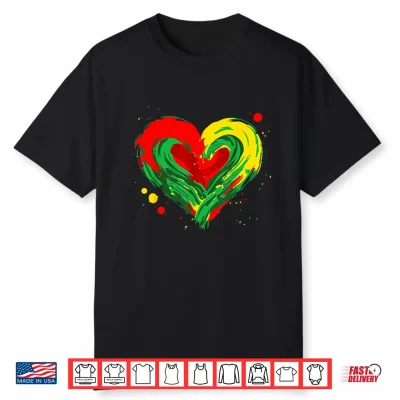 Juneteenth Heart Black History Month African American Women Shirt
