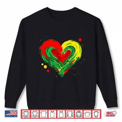 Sweatshirt Juneteenth Heart Black History Month African American Women Shirt