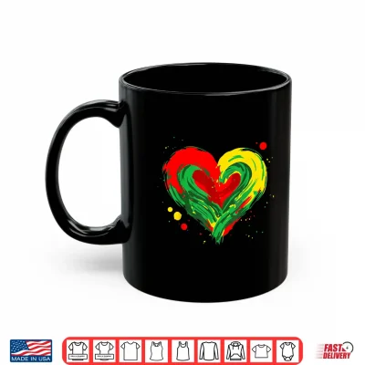 Mug Juneteenth Heart Black History Month African American Women Shirt