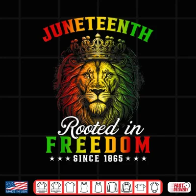 Design Juneteenth Rooted in Freedom Since 1865 Black Freedom Shirt