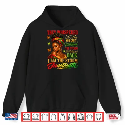 Hoodie Juneteenth Shirts Women Girls Black African America Freedom Shirt