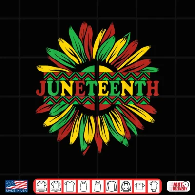 Design Sunflower Juneteenth Garden Melanin Woman Flower Shirt