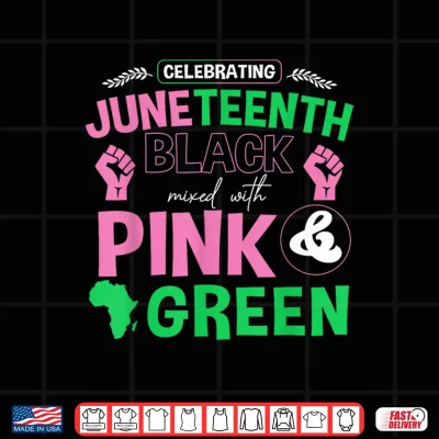 Design Celebrating Juneteenth Black Mixed African American Women Shirt