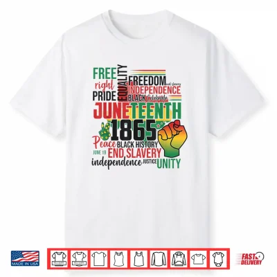 Juneteenth 1865 Freedom Day African Pride Quote Shirt