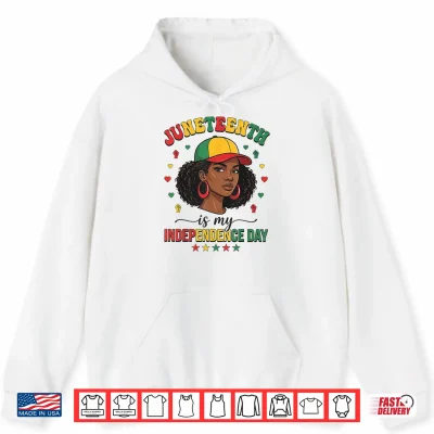 Hoodie Juneteenth 1865 Freedom Day Black Women Girl African Afro Shirt