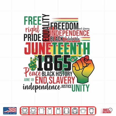 Design Juneteenth 1865 Freedom Day African Pride Quote Shirt