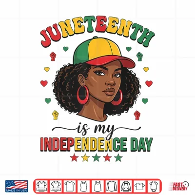 Design Juneteenth 1865 Freedom Day Black Women Girl African Afro Shirt