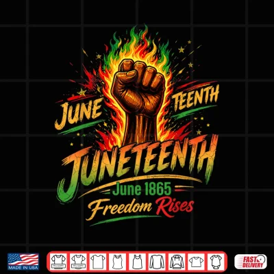 Design Juneteenth 1865 Shirt Women Men June 19th 1865 Freedom Rises Shirt