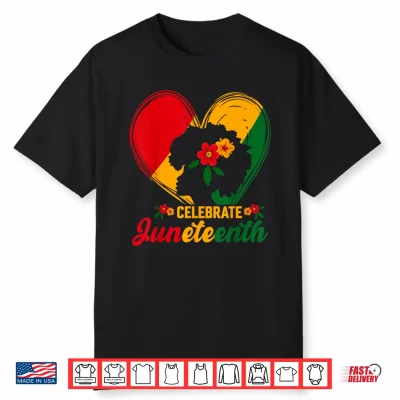 Juneteenth Black American Women 1865 Afro Melanin Queen Shirt