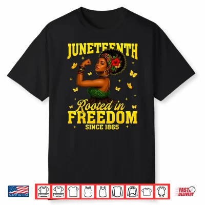 Juneteenth Black Women Rooted In Freedom Since 1865 Girl Kid Shirt