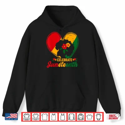 Hoodie Juneteenth Black American Women 1865 Afro Melanin Queen Shirt