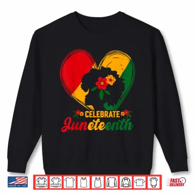 Sweatshirt Juneteenth Black American Women 1865 Afro Melanin Queen Shirt