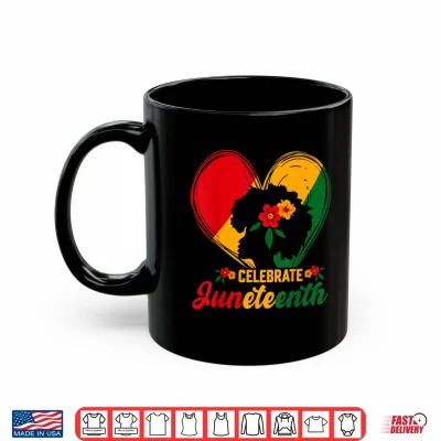 Mug Juneteenth Black American Women 1865 Afro Melanin Queen Shirt