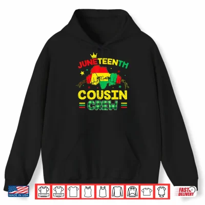 Hoodie Juneteenth Cousin Crew African Afro Boys Girls Kids Toddler Shirt