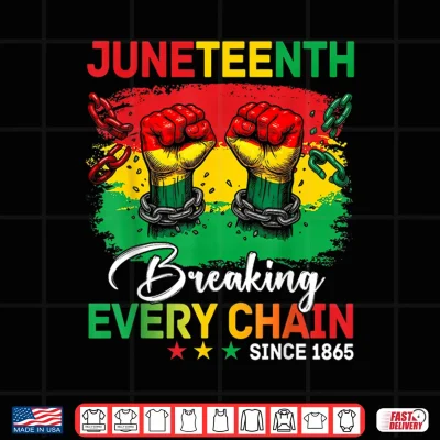 Design Juneteenth Breaking Every Chain Since 1865 Freedom Men Women Shirt