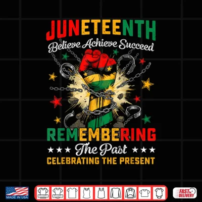 Design Juneteenth Remembering The Past Celebrating The Present 1865 Shirt